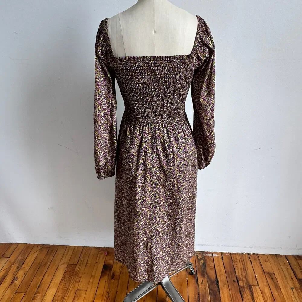 J. CREW Liberty® Fabric Cotton Daydream Midi Dress in Busy Izzy